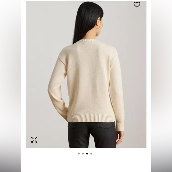 Lauren Ralph Lauren Embroidered Crewneck Knit Sweater NWT - Picture 2 of 5